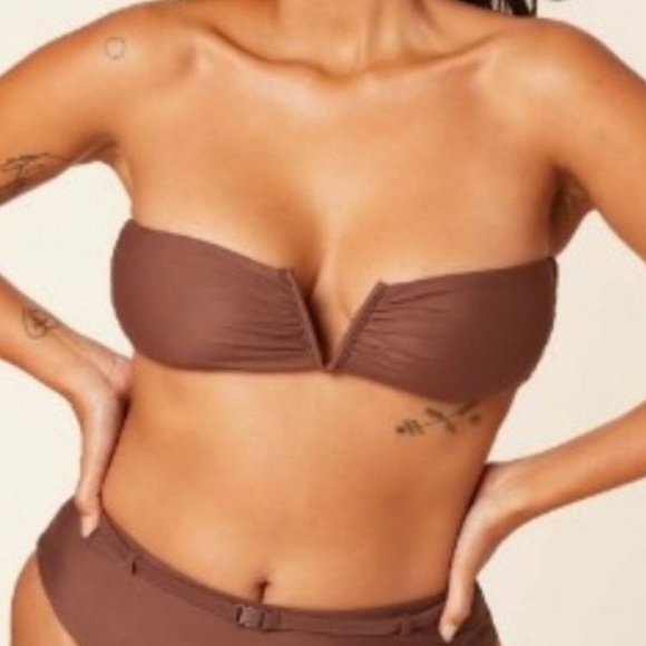 Andie Swim The Scala Top Espresso S NWT - Picture 1 of 4